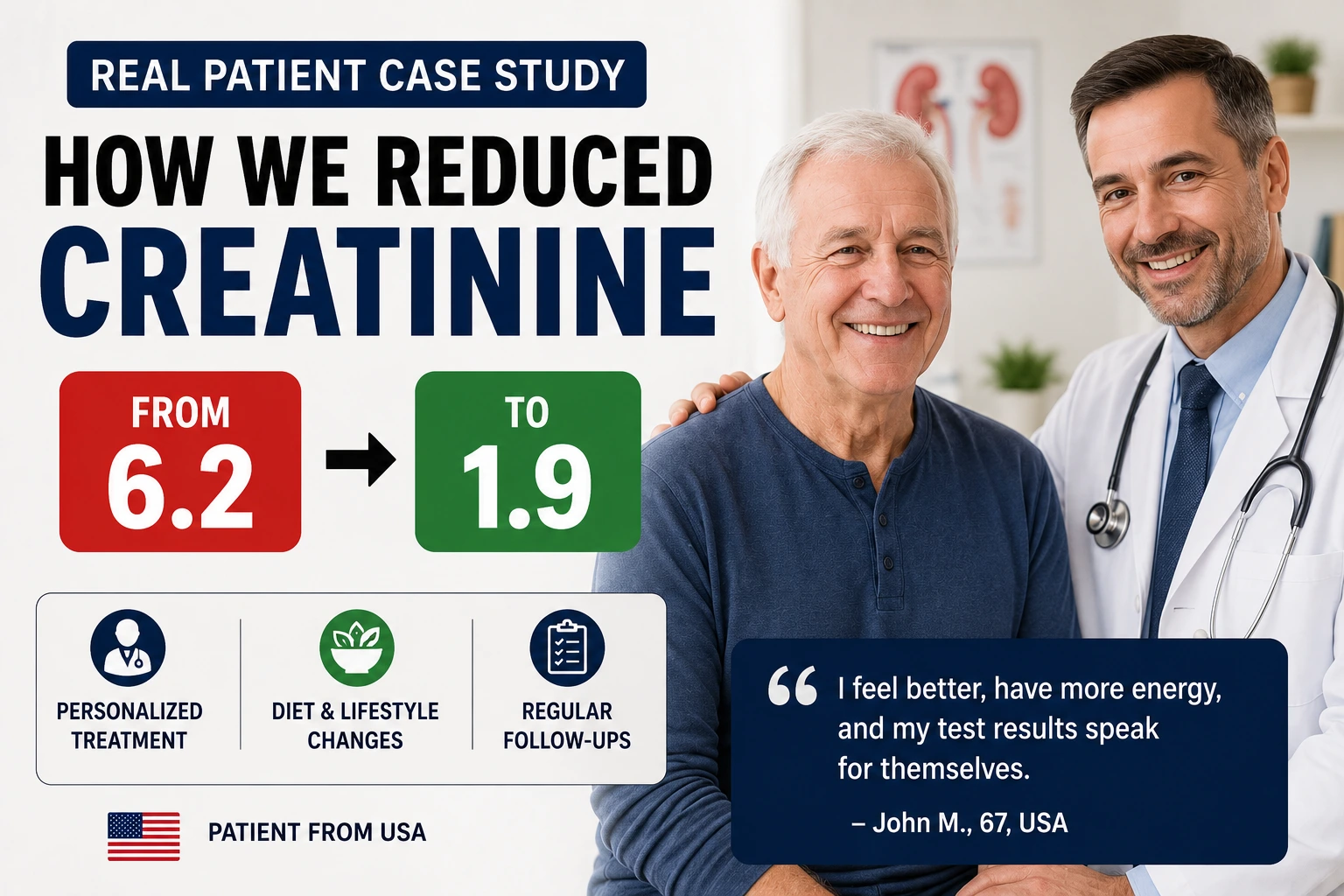 Real Patient Case Study: How We Reduced Creatinine from 6.2 to 1.9?